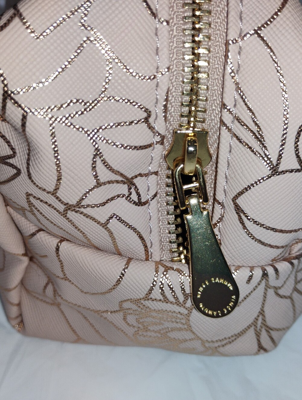 Vince Camuto Blush Pink Floral Cosmetic Bag - Picture 5 of 5